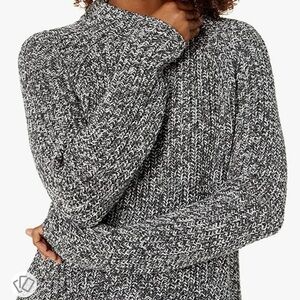 NEW Goodthreads Small Women's relaxed-fit cotton shaker mock neck knit sweater